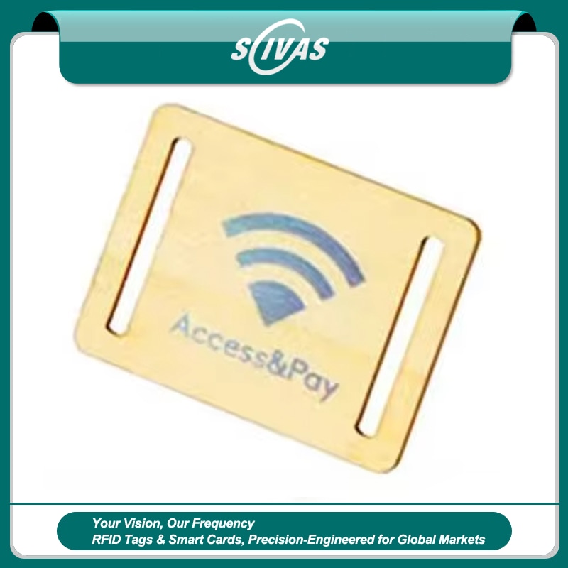 Imagem de Pulseiras RFID de Madeira para Hotéis e Eventos com impressão personalizada de cartões para compradores que comparam soluções de Cartões de madeira.