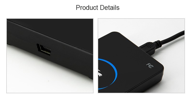 Acabamento do material do leitor RFID de mesa 125KHz para captura de UID, indicado para compradores que comparam soluções RFID LF 125KHz.