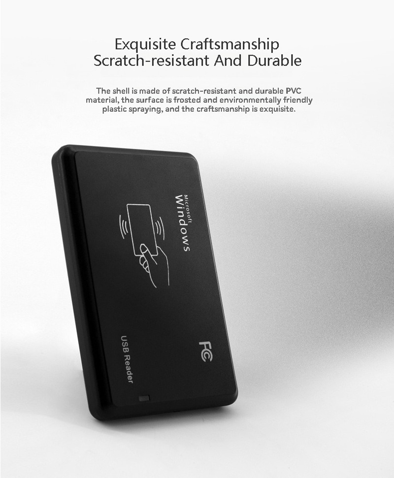 Leitor de cartões RFID IC para sistemas de cartões HF com indicador LED, destinado a compradores que comparam soluções de leitores RFID HF de 13.56MHz.