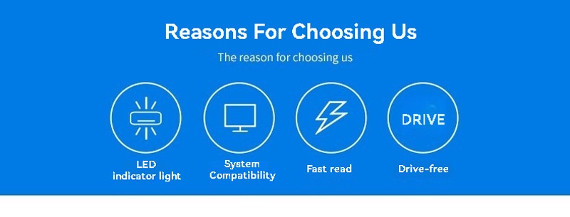 Imagem destacando a operação sem driver separado, que facilita a instalação plug-and-play em diferentes sistemas operacionais.