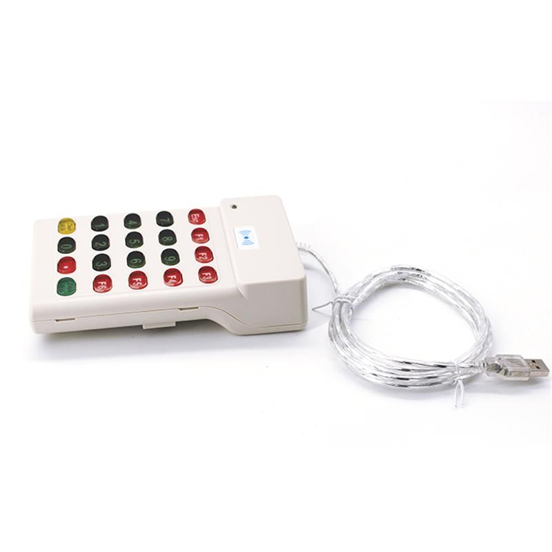 Imagem de Leitor RFID HF de Parede com Teclado USB com vista frontal para compradores que comparam soluções de Leitores RFID HF de 13 —56 MHz.