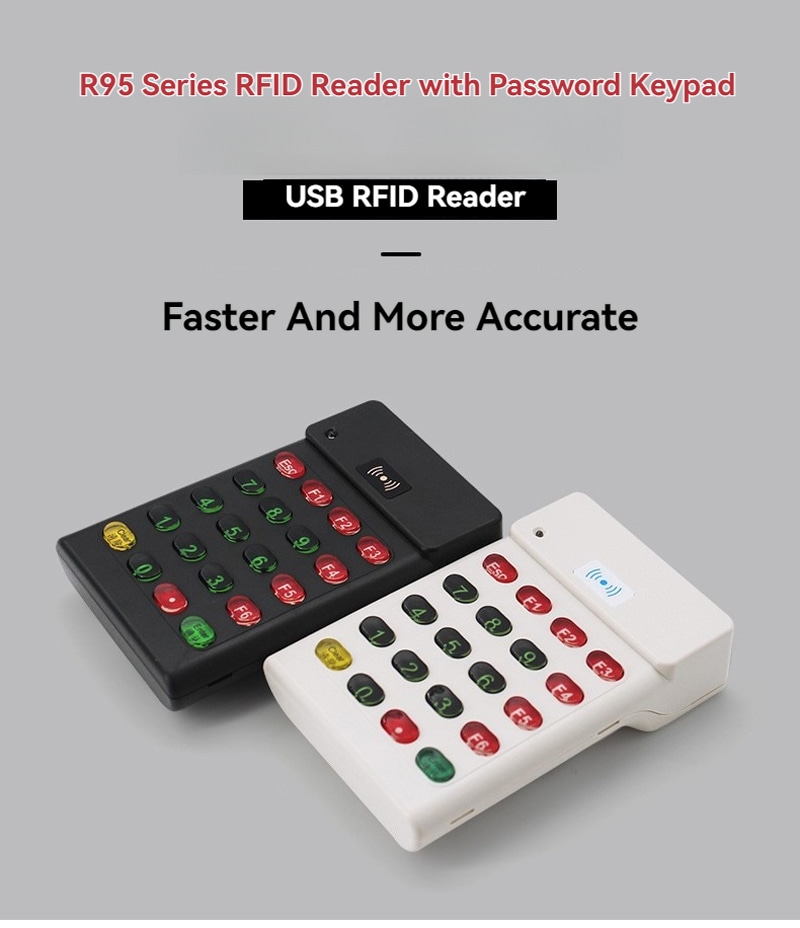 Leitor RFID HF de parede com teclado instalado em entrada de porta para aplicações de 13.56MHz Leitores RFID HF.