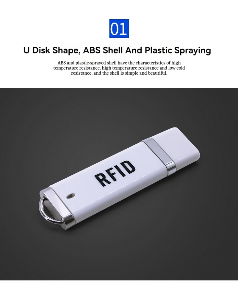 Leitor sem contato USB 13,56 MHz apresentado em operação de leitura sem contato para projetos B2B.