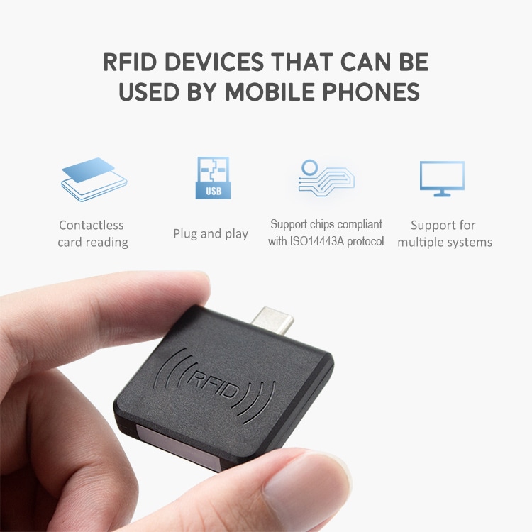 Imagem que destaca o indicador LED do leitor RFID HF para verificação de cartões em aplicações de leitores RFID HF de 13.56MHz.