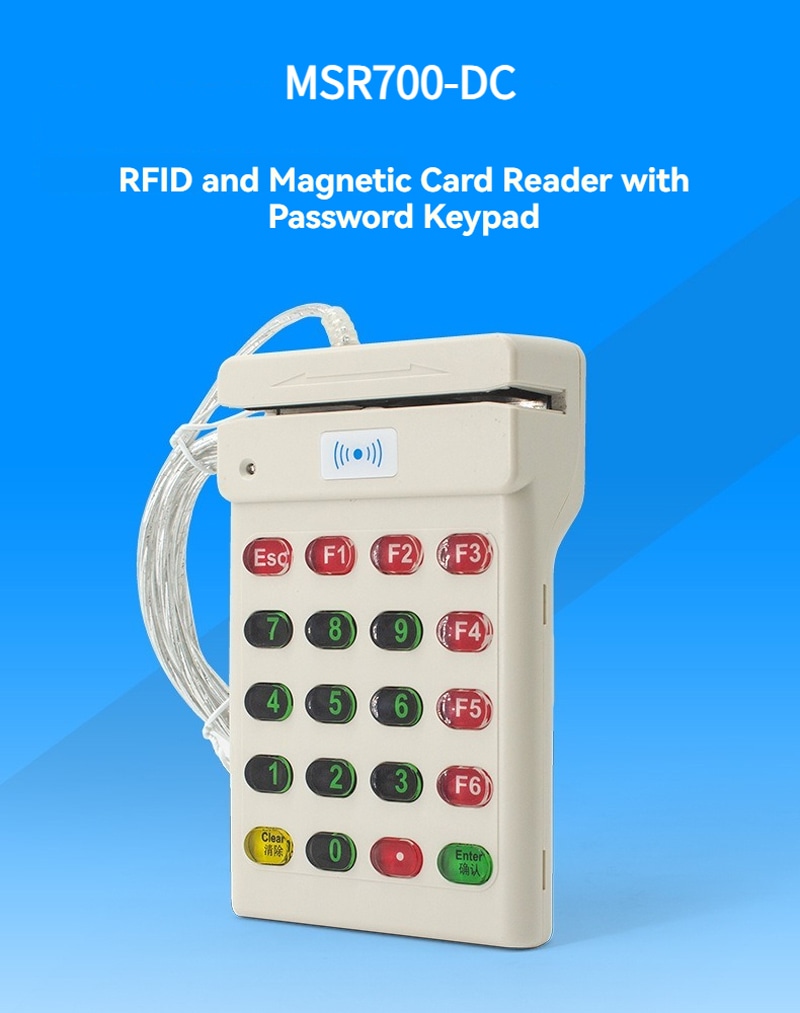 Leitor RFID de dupla frequência para controle de acesso, apresentado em uma instalação de entrada de porta para projetos com leitores RFID de dupla frequência.