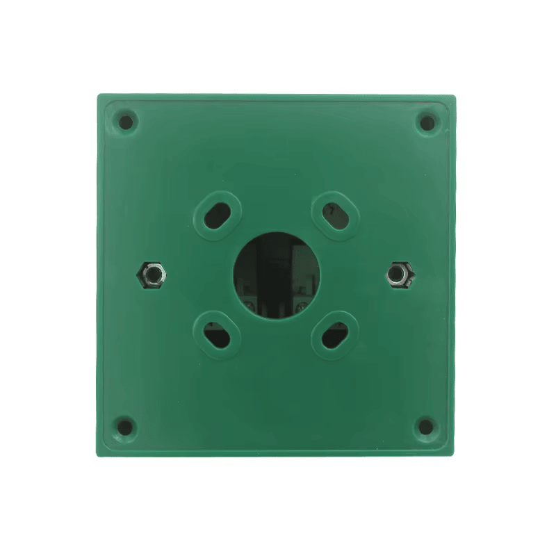 Vista traseira do botão verde quebra-vidro rearmável para aplicações de Exit Buttons.