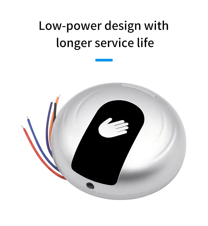 Botão de saída infravermelho à prova d’água com controle remoto Tuya apresentado com foco em design personalizado.