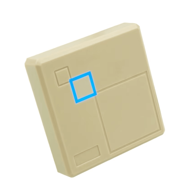 Imagem nítida de Leitor RFID USB para Controle de Acesso Seguro destacando acabamento do material para aplicações de Leitores de acesso RFID.