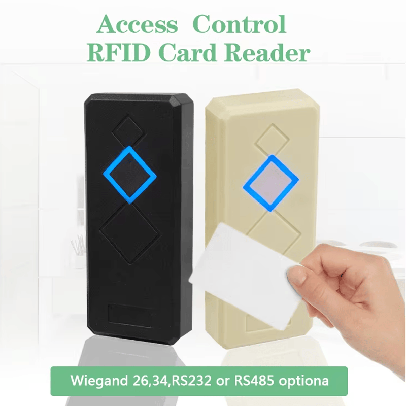 Esta imagem destaca leitura sem contato em Leitor RFID Wiegand para Controle de Acesso para aplicações de Leitores de acesso RFID.