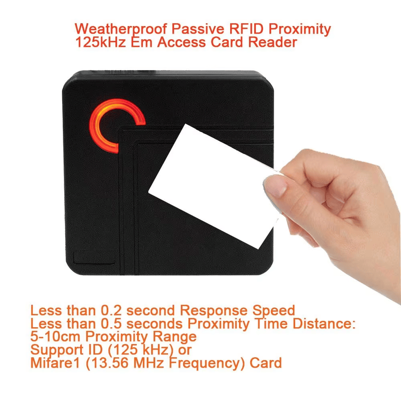Caixa com proteção contra a água do leitor RFID com teclado para sistemas de acesso.