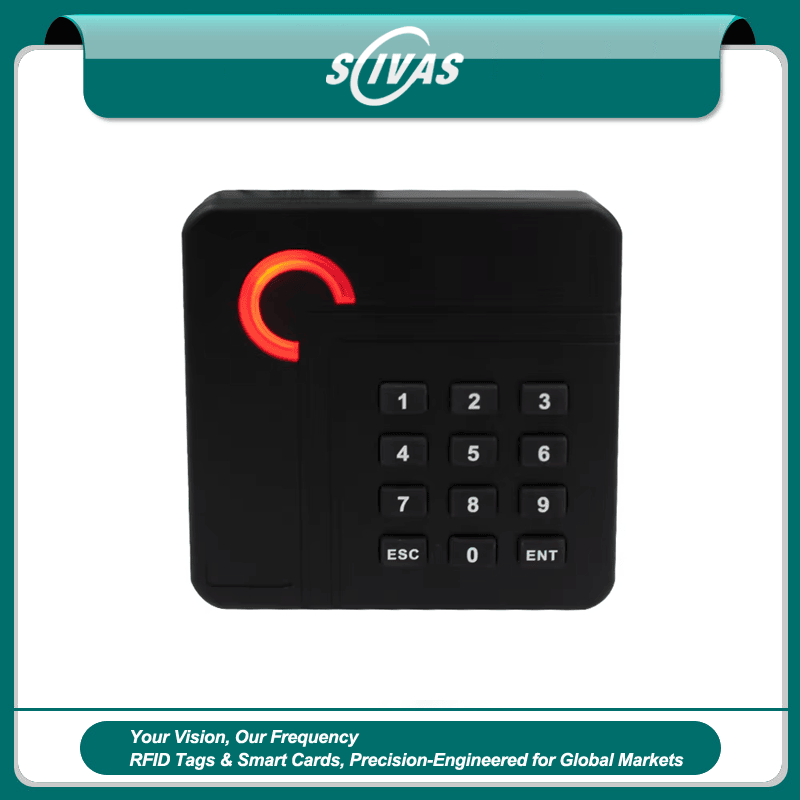 Foto de Leitor RFID Impermeável para Controle de Acesso mostrando carcaça à prova d’água na categoria Leitores de acesso com teclado.
