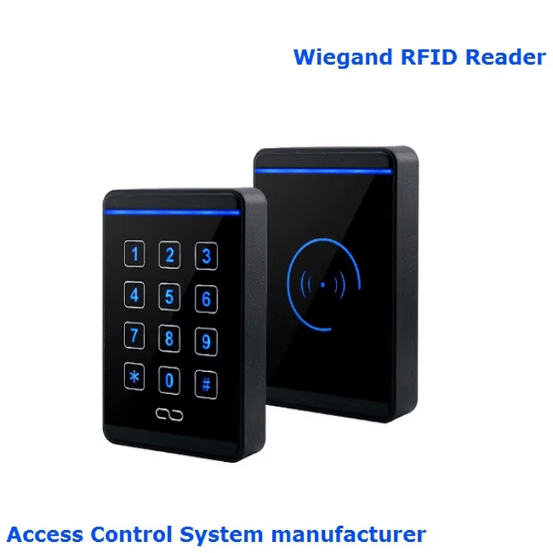 Imagem nítida de Leitor NFC RFID banda dupla para Teste de Credenciais destacando design para montagem em parede para aplicações de Leitores de acesso RFID.