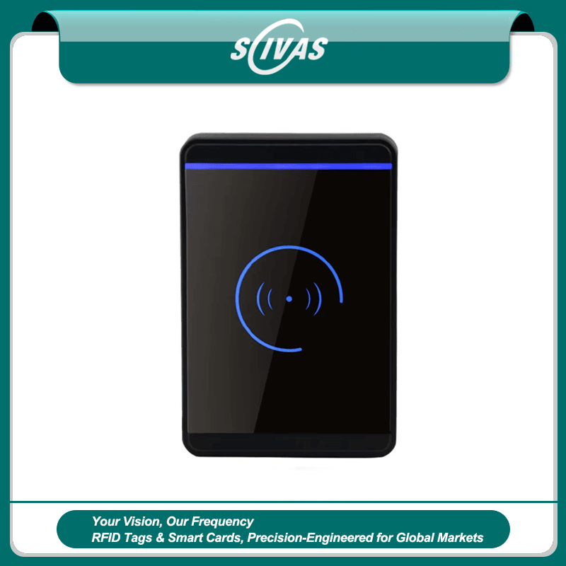 Imagem de Leitor NFC RFID banda dupla para Teste de Credenciais com foco em carcaça à prova d’água para projetos de Leitores de acesso RFID.
