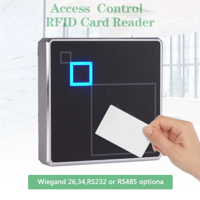 Imagem de Leitor Wiegand Metálico para Controle de Portas com foco em design para montagem em parede para projetos de Leitores de acesso com carcaça metálica.