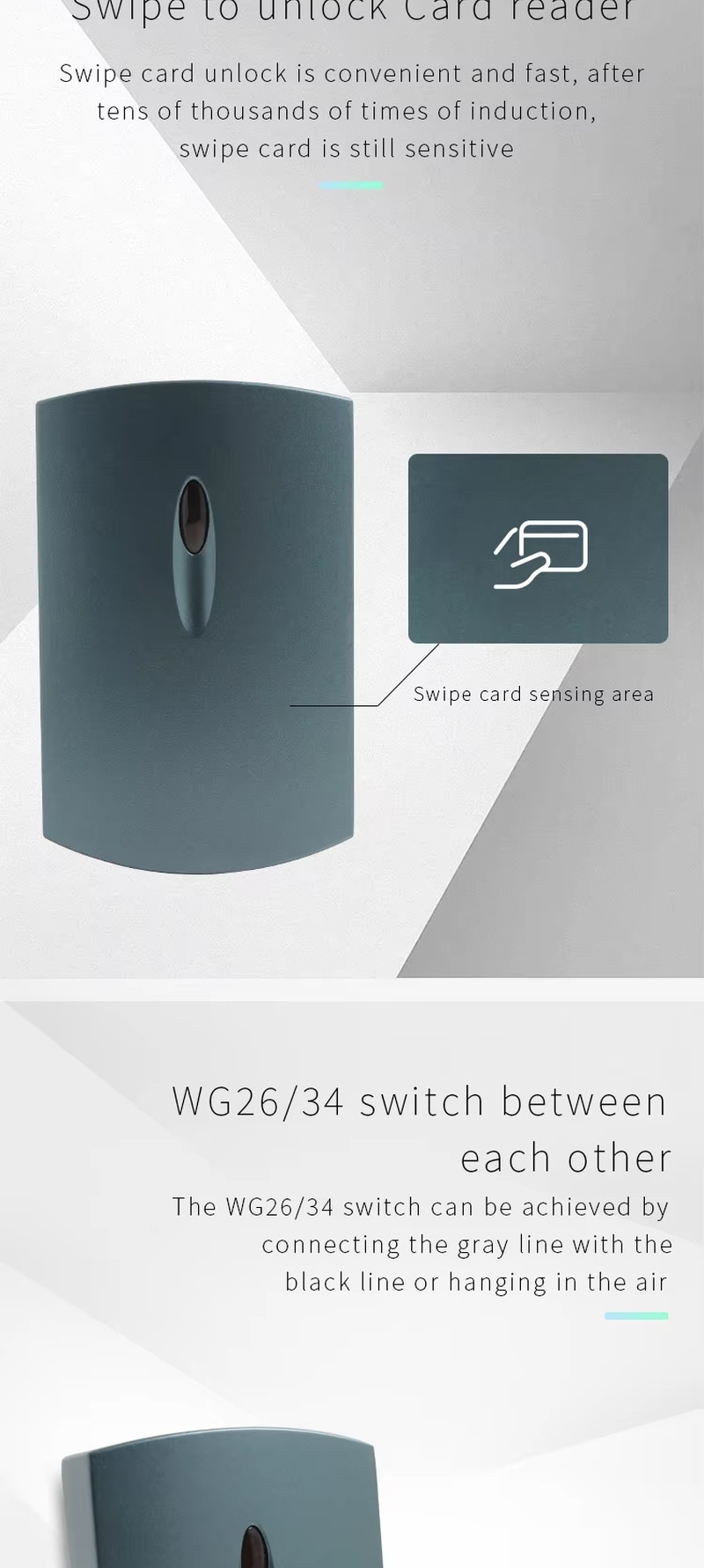 Detalhe interno do leitor RFID externo IP68 para aplicações de controle de acesso.