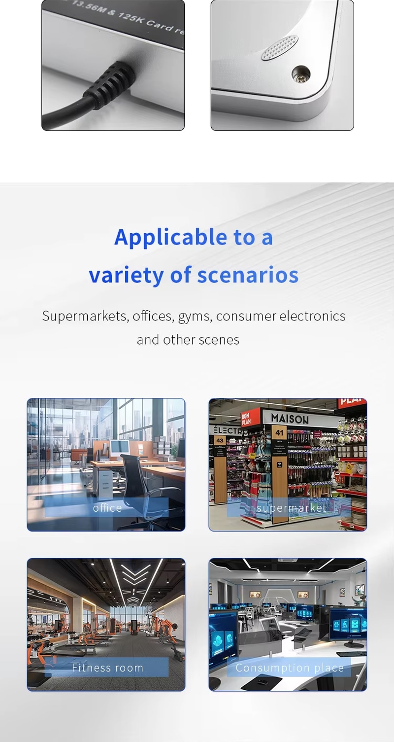 O leitor RFID ZY-T304 de dupla frequência torna mais eficiente a gestão de registros de bibliotecas e a identificação de associados.