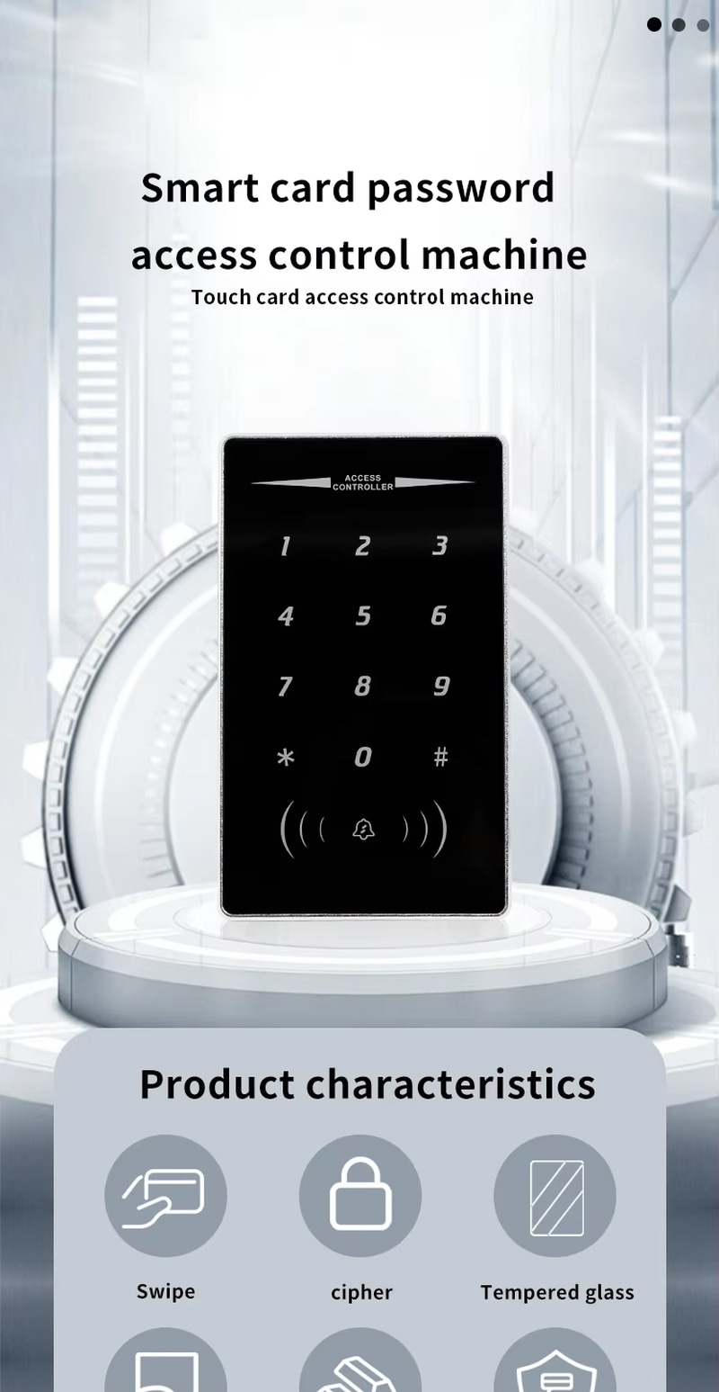 Controlador de acesso autônomo ZY-S630 instalado na entrada de um escritório moderno para verificar com segurança a autorização dos funcionários