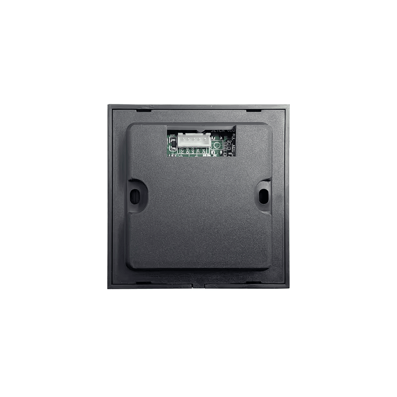 A placa de base branca de montagem do botão de saída ZY-TK507 foi projetada para encaixar em caixas de passagem elétricas padrão para instalação embutida.