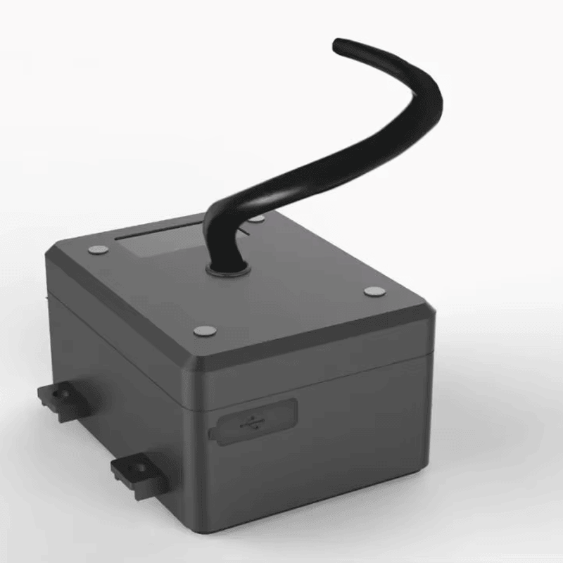 Imagem nítida de Leitor RFID com código QR para Controle de Acessos destacando vista lateral para aplicações de Leitores de acesso por código QR.