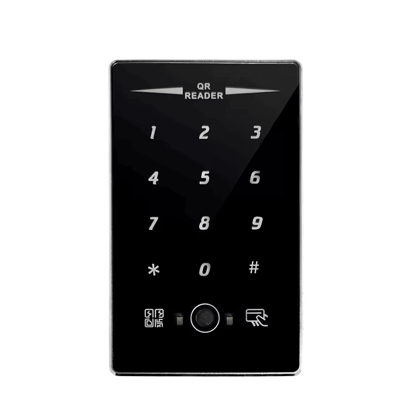 Primeira etapa da instalação do teclado 08QR, com remoção do parafuso traseiro e separação da placa de montagem.