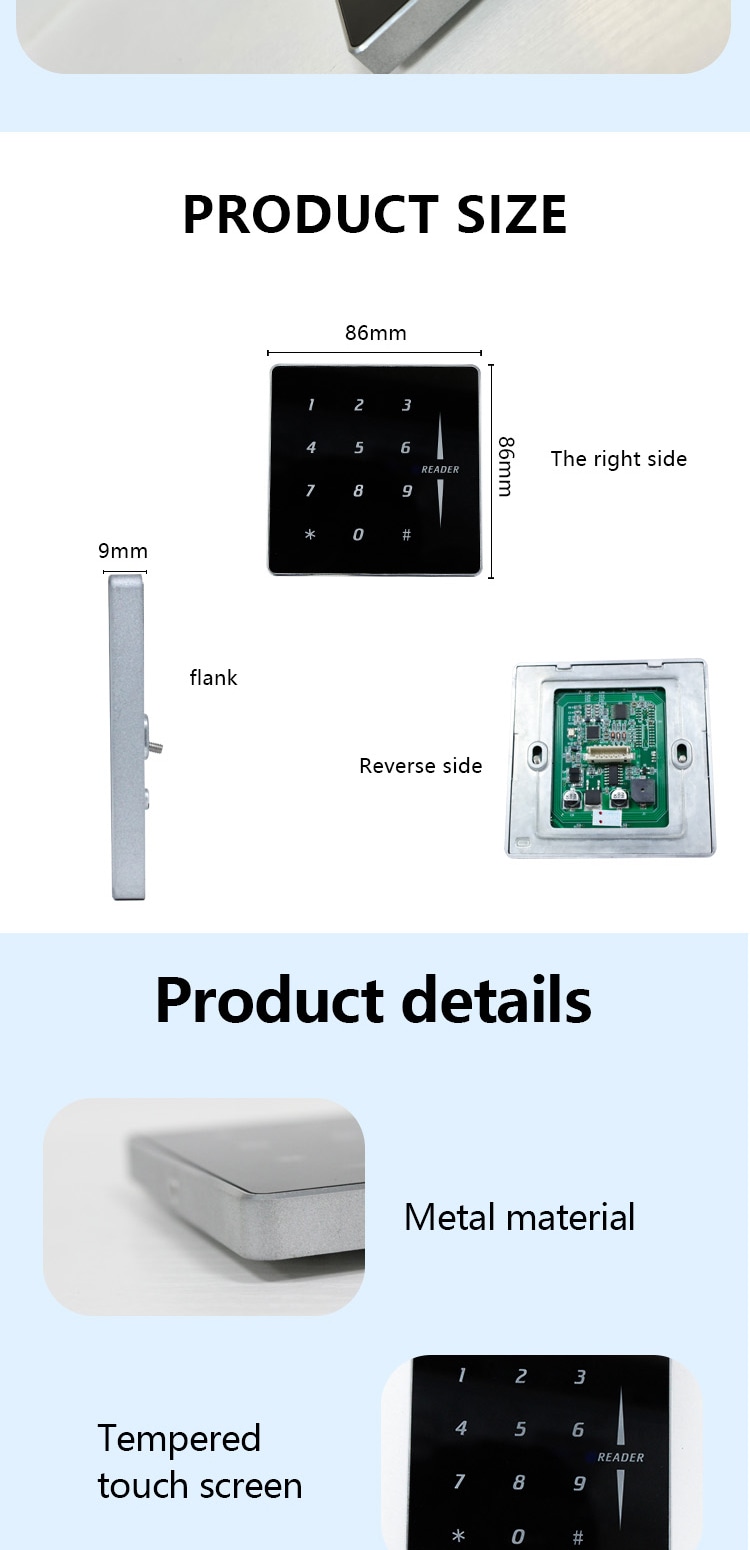 Cartão personalizado utilizado com o leitor RFID 125KHz para controle de acesso.