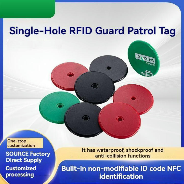 Imagem nítida de Tag RFID ABS para Rondas e Controle de Segurança destacando uso industrial para aplicações de Tags RFID ABS para ronda de segurança.